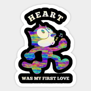 heart band felix glitch Sticker